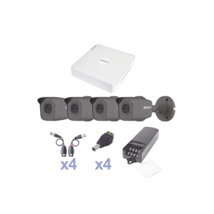 KIT TurboHD 720p / DVR 4 Canales / 4 Cámaras Bala