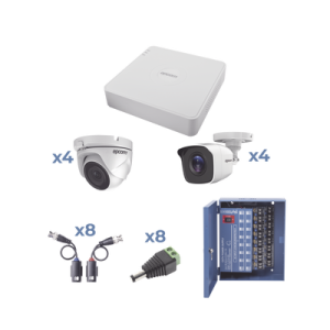 KIT TurboHD 720p / Incluye DVR 8Ch / 4 Cámaras Bullet