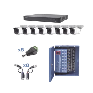 KIT TurboHD 1080p / DVR 8 Canales / 8 Cámaras Bala