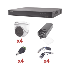 KIT TurboHD 1080p / DVR 4 Canales / 4 Cámaras Domo