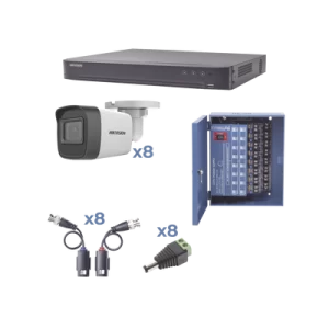 KIT TurboHD 1080p / DVR 8 Canales / 8 Cámaras Bala