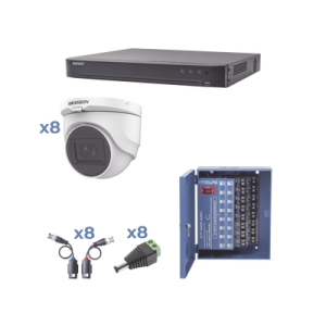 Kit TURBOHD 1080p / DVR 8 Canales / 8 Cámaras Turret
